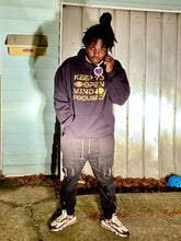 Load image into Gallery viewer, Keep YO eyes open Mind Focused Gold Scratched Hoodie