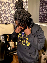 Load image into Gallery viewer, Keep YO eyes open Mind Focused Gold Scratched Hoodie