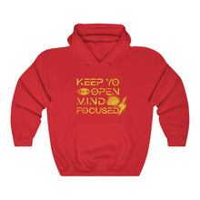 Load image into Gallery viewer, Keep YO eyes open Mind Focused Gold Scratched Hoodie