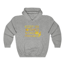 Load image into Gallery viewer, Keep YO eyes open Mind Focused Gold Scratched Hoodie