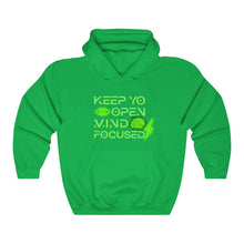 Load image into Gallery viewer, Keep YO eyes open green hoodie
