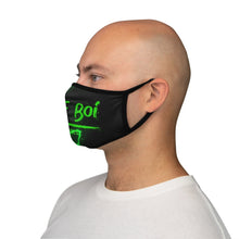 Load image into Gallery viewer, Green Lightning Soufboi apparel Fitted Face Mask
