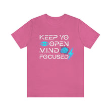 Load image into Gallery viewer, Keep Yo Eyes Open Mind Focused Original Blue Tee
