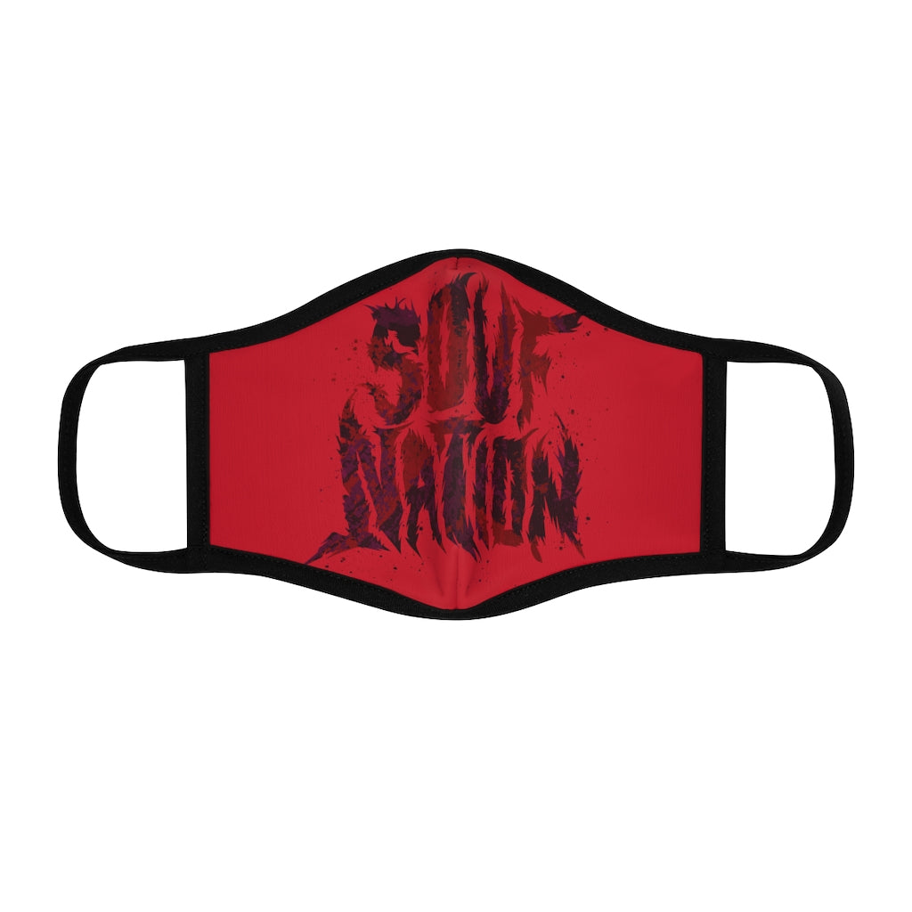 souf nation s1 (fury camo) Fitted mask Red