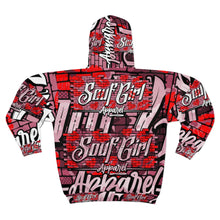 Load image into Gallery viewer, SoufGirl Apparel Brick Camo Split Zip Hoodie (Pink/Red)
