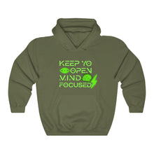 Load image into Gallery viewer, Keep YO eyes open green hoodie
