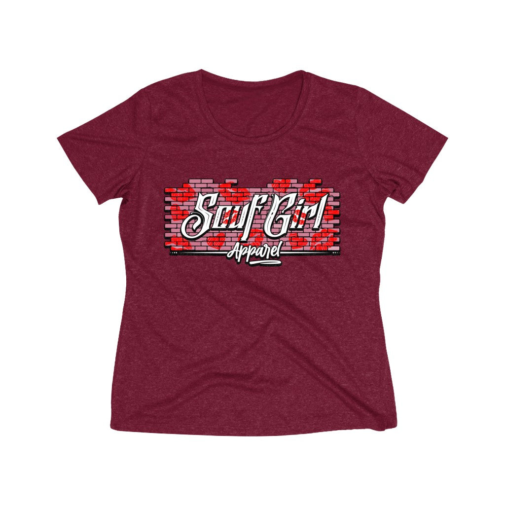 Brick SoufGirl Apparel  Women's Heather Wicking Tee
