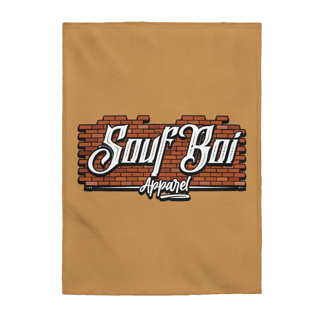 OG Brick Velveteen Plush Blanket (Brown)