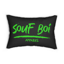 Load image into Gallery viewer, Green Souf Reacher  Lumbar Pillow (Black)
