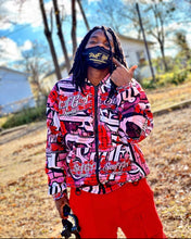 Load image into Gallery viewer, SoufGirl Apparel Brick Camo Split Zip Hoodie (Pink/Red)
