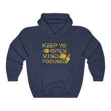 Load image into Gallery viewer, Keep YO eyes open Mind Focused Gold Scratched Hoodie
