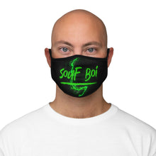 Load image into Gallery viewer, Green Lightning Soufboi apparel Fitted Face Mask
