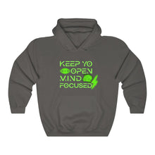 Load image into Gallery viewer, Keep YO eyes open green hoodie
