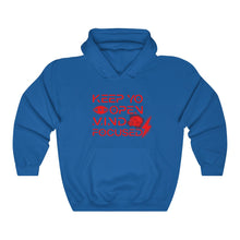 Load image into Gallery viewer, Keep YO eyes open all red hoodie
