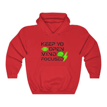 Load image into Gallery viewer, Keep YO eyes open black- green hoodie
