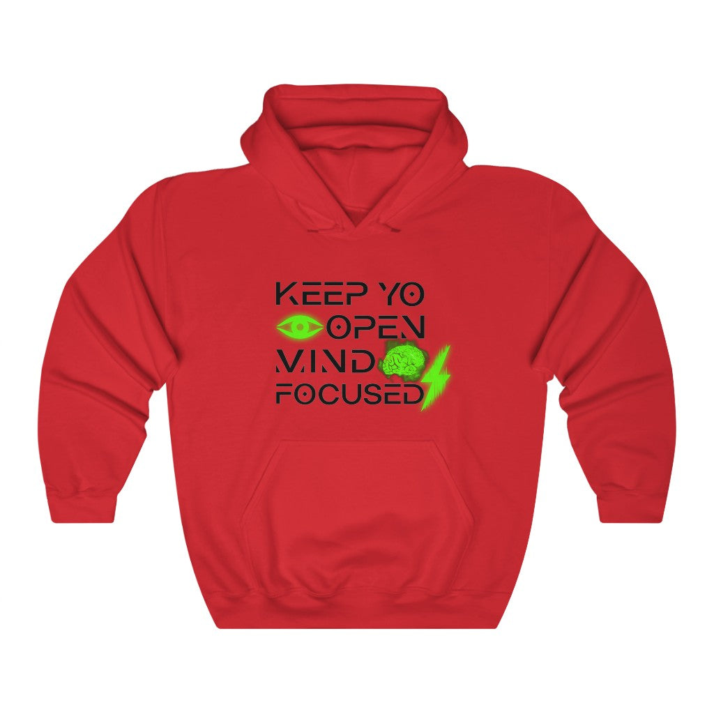 Keep YO eyes open black- green hoodie