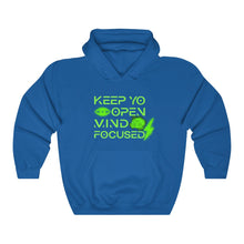 Load image into Gallery viewer, Keep YO eyes open green hoodie
