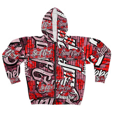 Load image into Gallery viewer, SoufGirl Apparel Brick Camo Split Zip Hoodie (Pink/Red)
