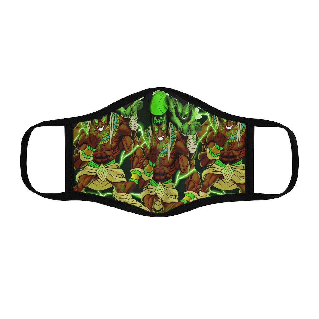 Green Souf Reacher Fitted Polyester Face Mask