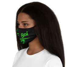Load image into Gallery viewer, Green Lightning Soufboi apparel Fitted Face Mask
