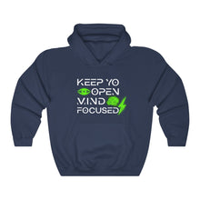Load image into Gallery viewer, Keep YO eyes open White - green hoodie

