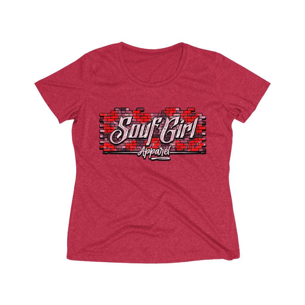 SoufGirl (Camo) Brick Women's Heather Wicking Tee