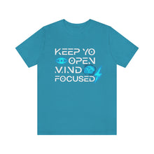 Load image into Gallery viewer, Keep Yo Eyes Open Mind Focused Original Blue Tee

