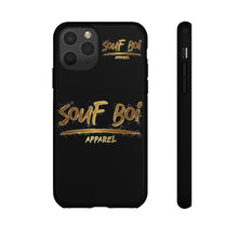 Load image into Gallery viewer, (Gold) Soufboi Apparel Tough Phone Case (Black)
